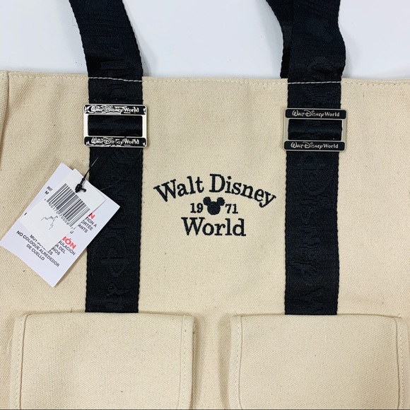 DISNEY WORLD | Canvas Tote with Pockets - Picture 3 of 6